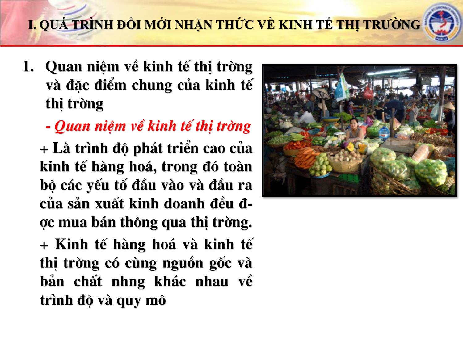 Bài giảng Đường lối cách mạng của Đảng Cộng sản Việt Nam - Chương 5: Đường lối xây dựng nền kinh tế thị trường định hướng xã hội chủ nghĩa trang 2