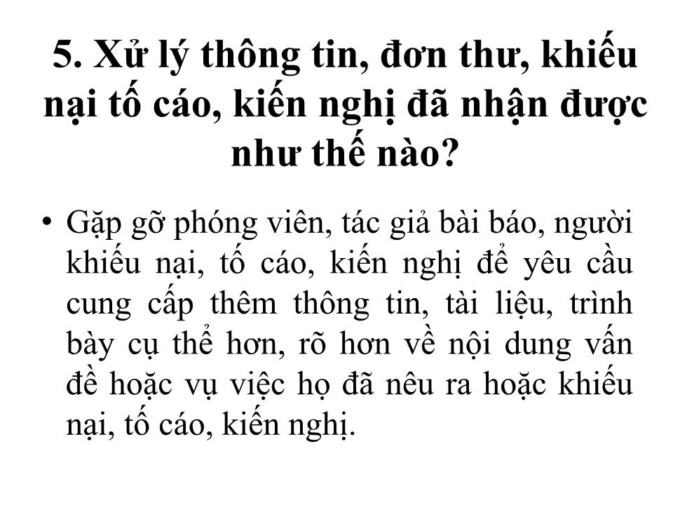 Bài giảng Kỹ năng lựa chọn vấn đề chất vấn và việc chuẩn bị nội dung để chất vấn trang 8