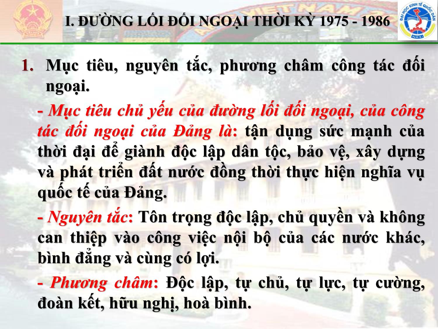 Bài giảng Đường lối cách mạng của Đảng Cộng sản Việt Nam - Chương 8: Đường lối đối ngoại trang 3