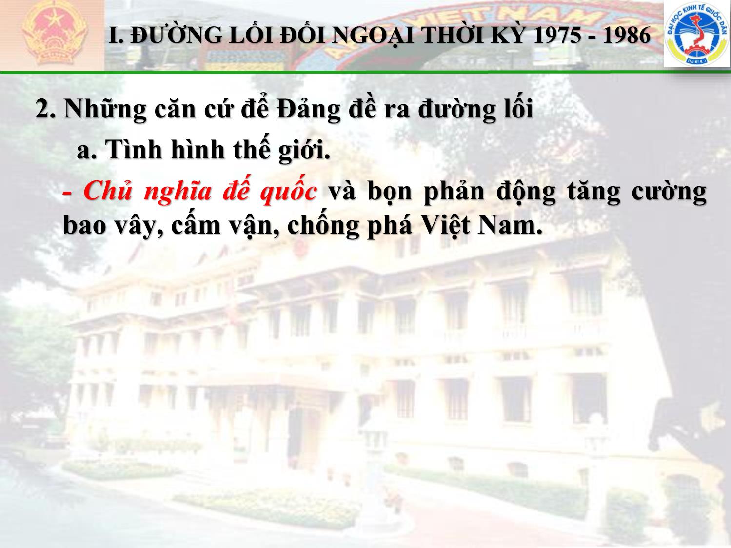 Bài giảng Đường lối cách mạng của Đảng Cộng sản Việt Nam - Chương 8: Đường lối đối ngoại trang 7