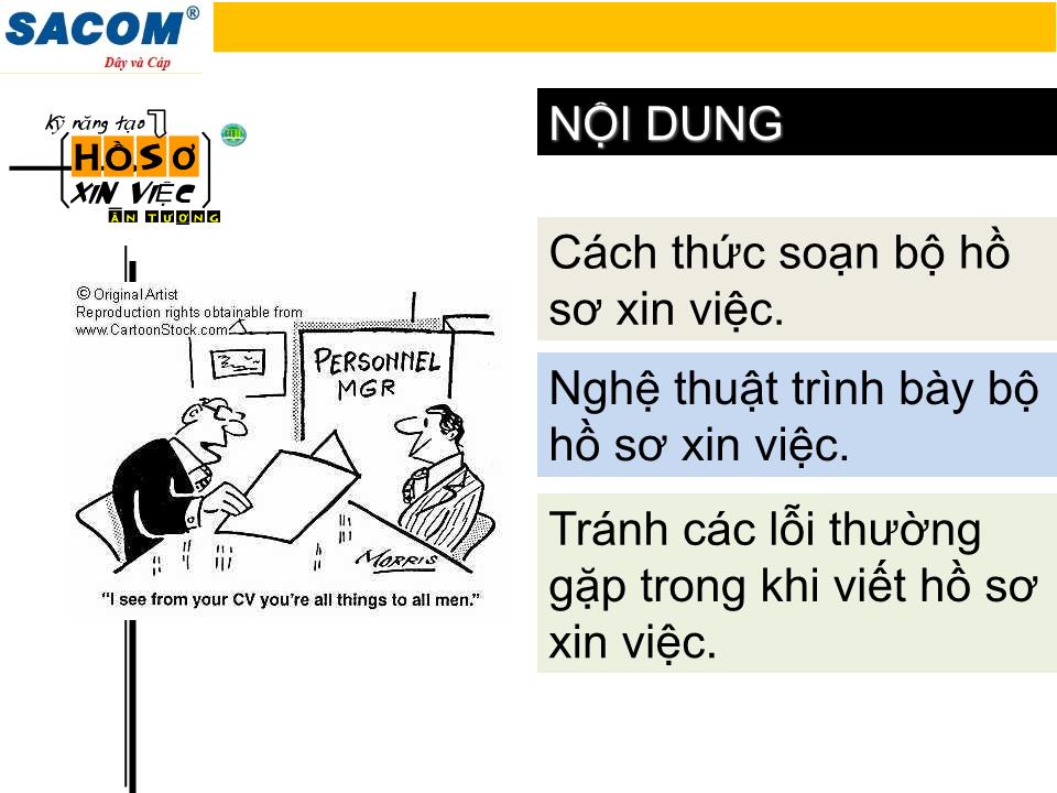 Bài giảng Kỹ năng tạo hồ sơ xin việc ấn tượng trang 2