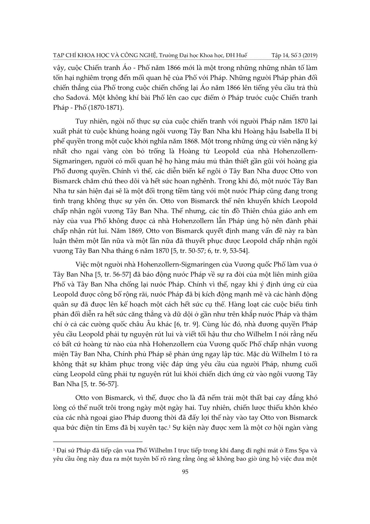 Chiến tranh Pháp - Phổ và quá trình hoàn thành thống nhất nước Đức (1870-1871) trang 3