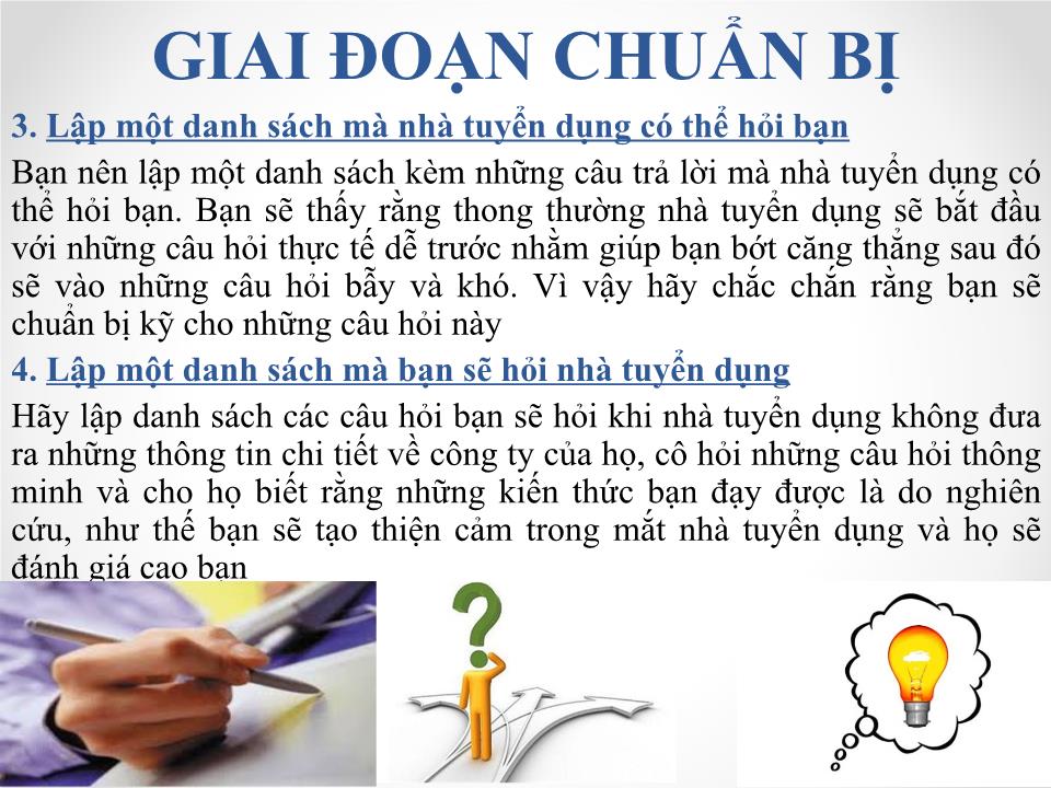 Báo cáo Kỹ năng trả lời phỏng vấn khi xin việc trang 6