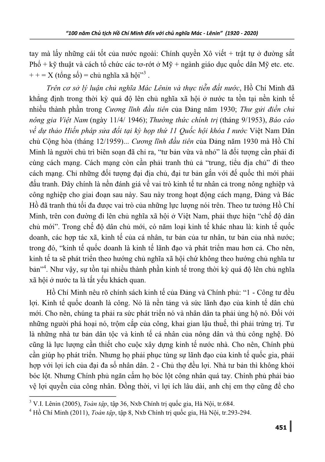 Chủ nghĩa Mác-Lênin, Tư tưởng Hồ Chí Minh - Nền móng tư tưởng của những chủ trương, đường lối kinh tế cốt lõi Việt Nam thời kỳ đổi mới trang 3