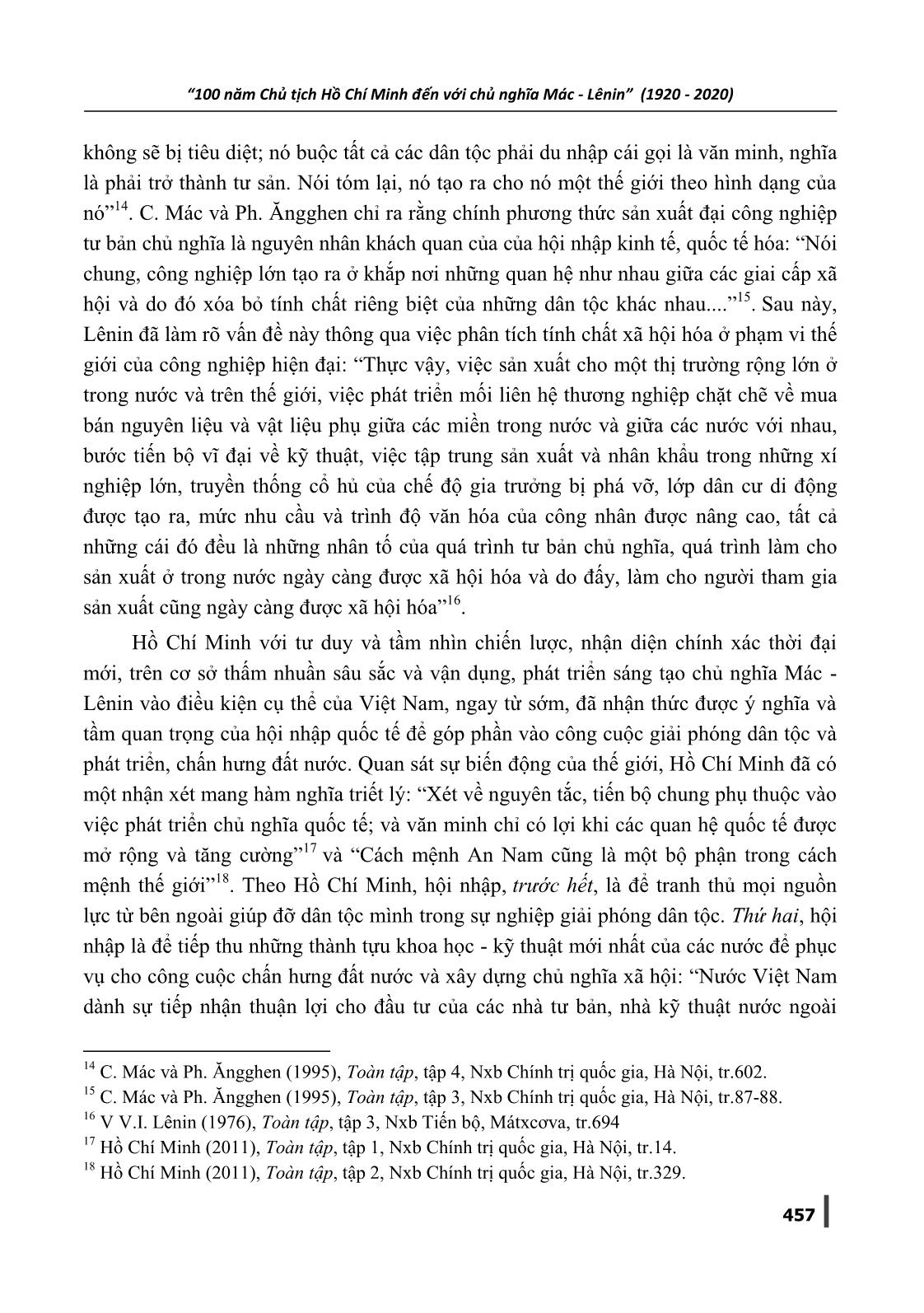 Chủ nghĩa Mác-Lênin, Tư tưởng Hồ Chí Minh - Nền móng tư tưởng của những chủ trương, đường lối kinh tế cốt lõi Việt Nam thời kỳ đổi mới trang 9