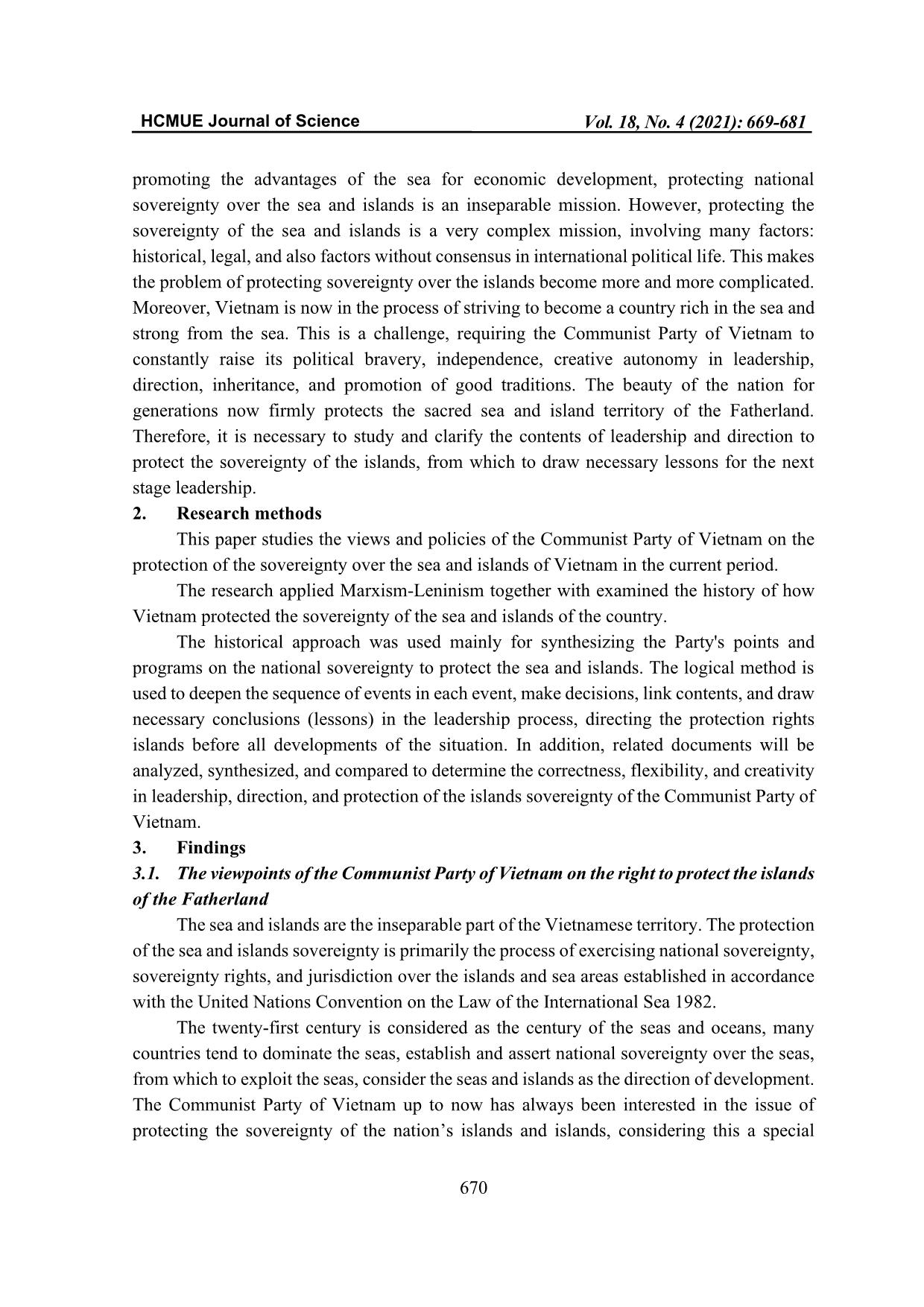 Current viewpoints of the Vietnamese communist party on the issues of protection the sovereignty of the sea and the islands trang 2