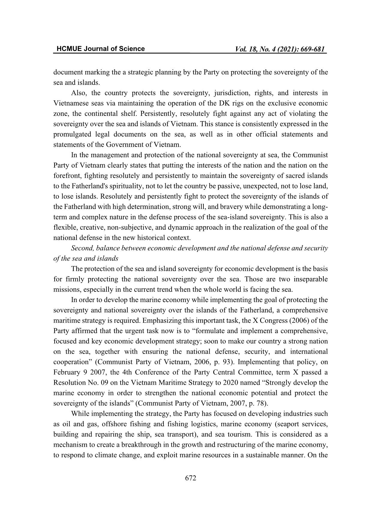 Current viewpoints of the Vietnamese communist party on the issues of protection the sovereignty of the sea and the islands trang 4