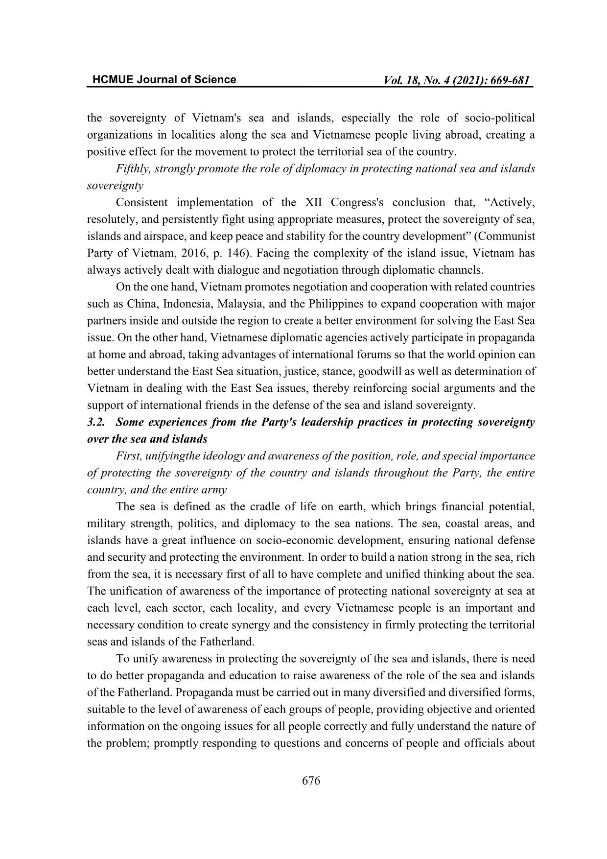 Current viewpoints of the Vietnamese communist party on the issues of protection the sovereignty of the sea and the islands trang 8