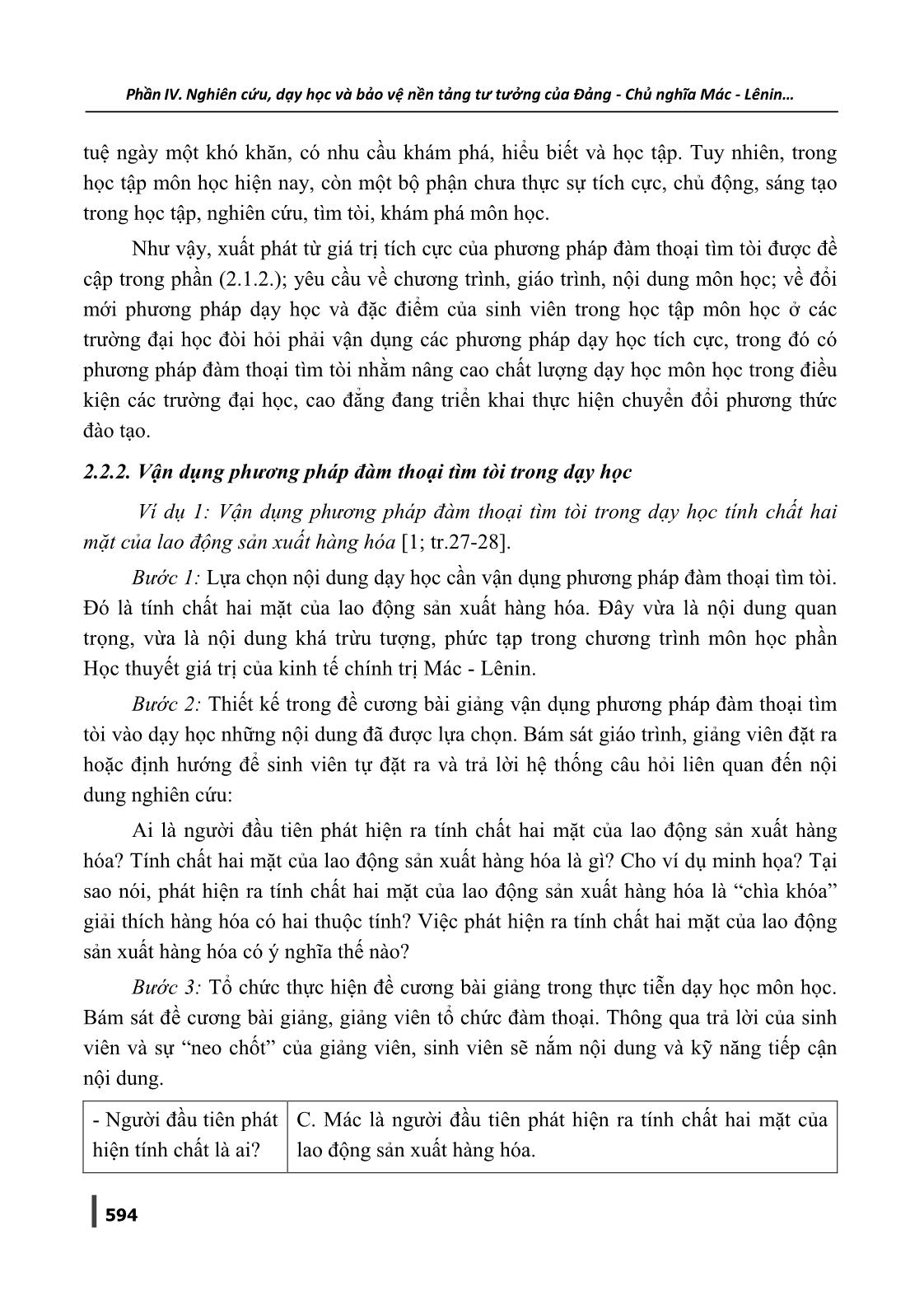 Dạy học môn Kinh tế chính trị Mác-Lênin bằng phương pháp đàm thoại tìm tòi ở các trường đại học trang 4