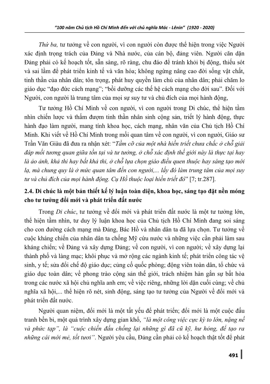 Di chúc của Chủ tịch Hồ Chí Minh - Bản trường ca cách mạng, định hướng, soi đường cho sự nghiệp cách mạng Việt Nam trang 6