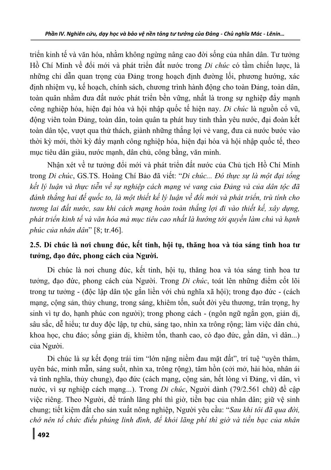 Di chúc của Chủ tịch Hồ Chí Minh - Bản trường ca cách mạng, định hướng, soi đường cho sự nghiệp cách mạng Việt Nam trang 7