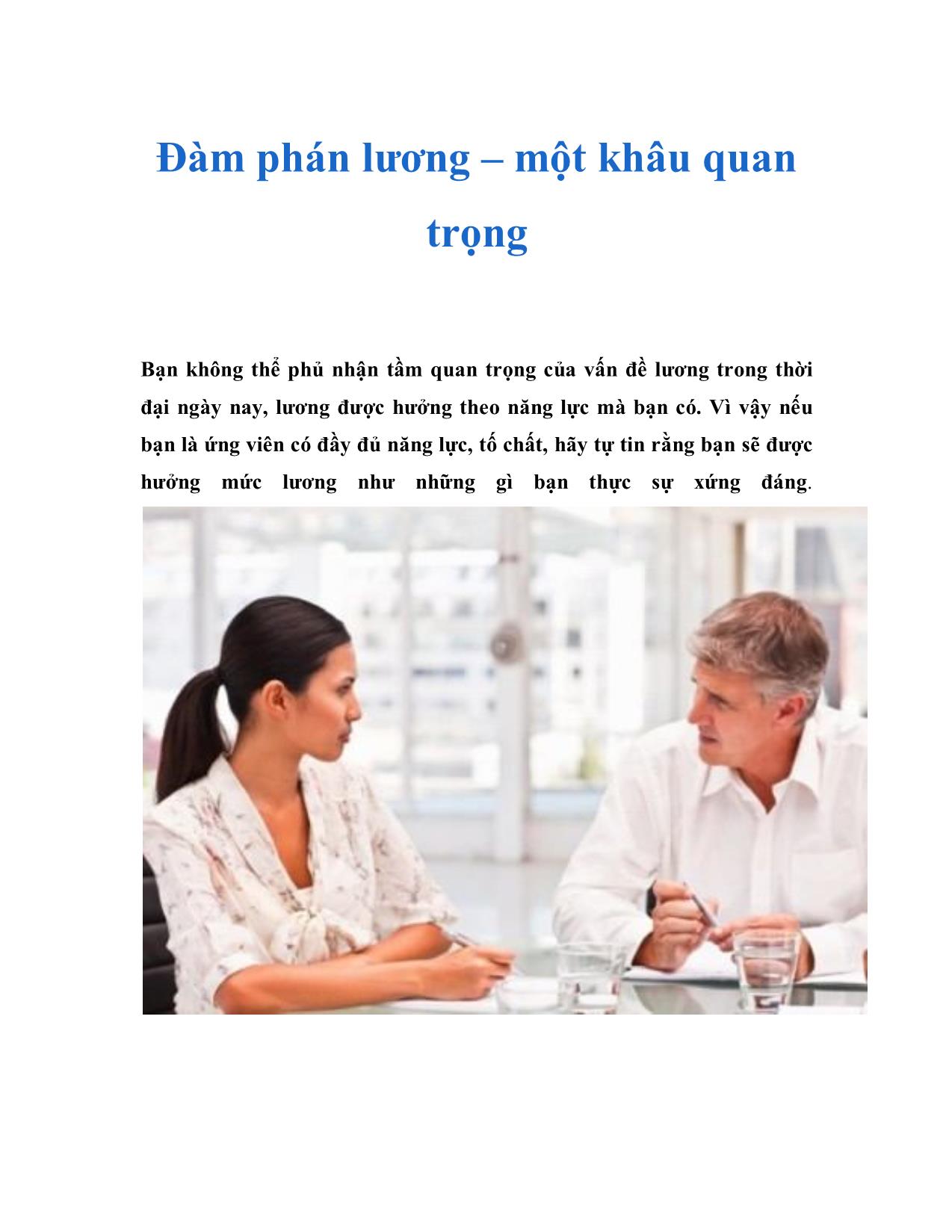 Đàm phán lương – một khâu quan trọng trang 1