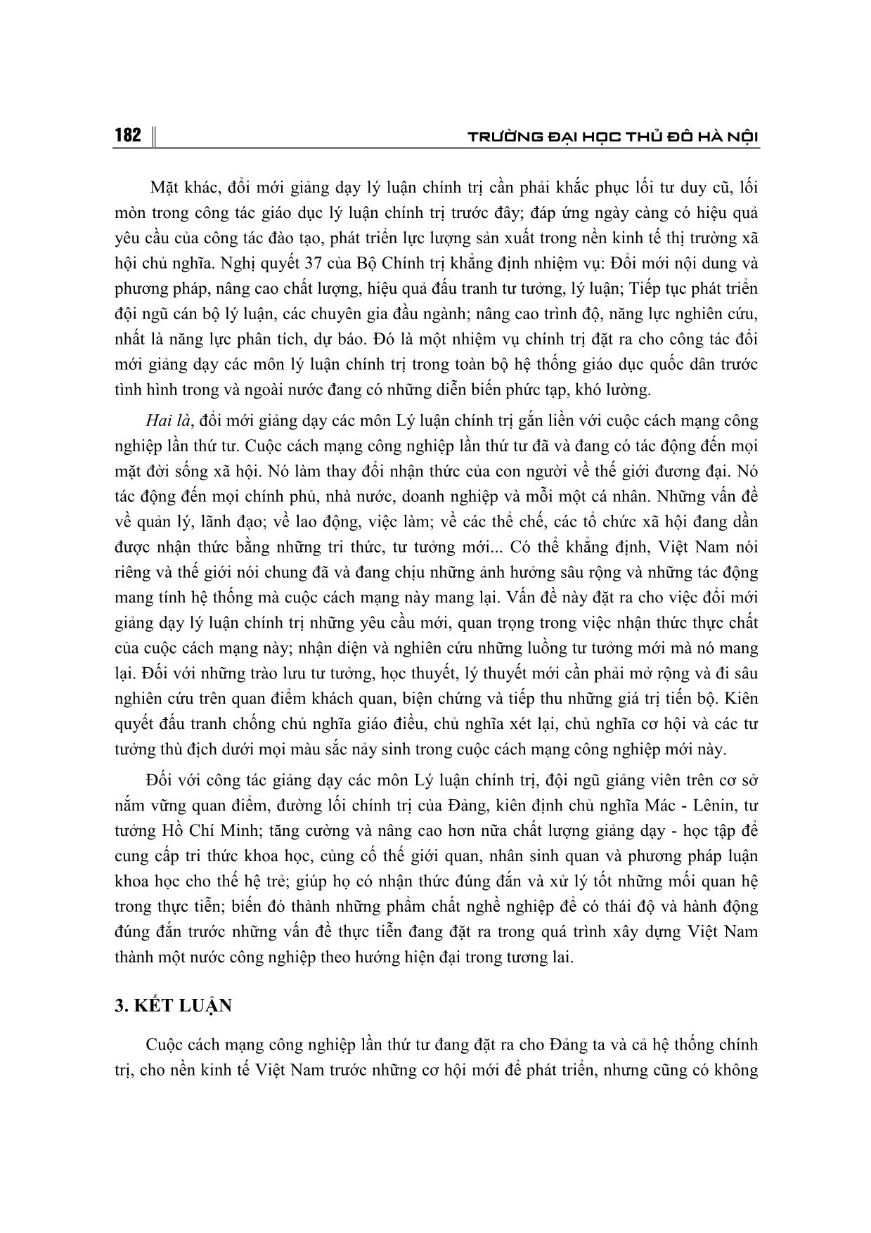 Đổi mới giảng dạy các môn lý luận chính trị ở các trường đại học, cao đẳng trong bối cảnh hội nhập quốc tế trang 8