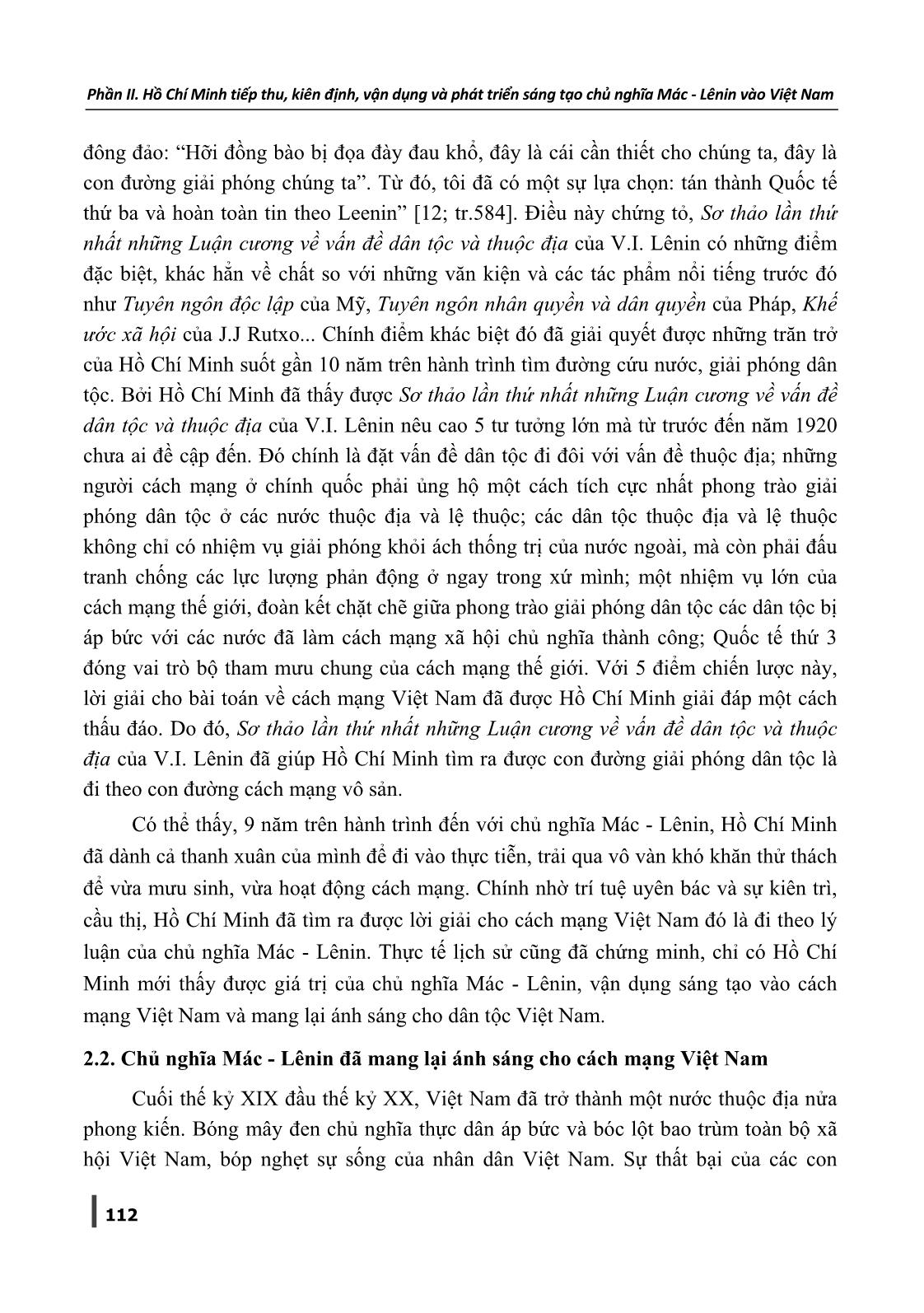 Hành trình Hồ Chí Minh đến với chủ nghĩa Mác-Lênin và ánh sáng đối với cách mạng Việt Nam trang 6