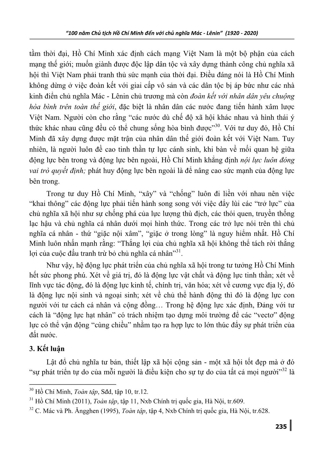 Hệ động lực của Chủ nghĩa xã hội - Từ quan điểm của Chủ nghĩa Mác-Lênin đến Hồ Chí Minh trang 10