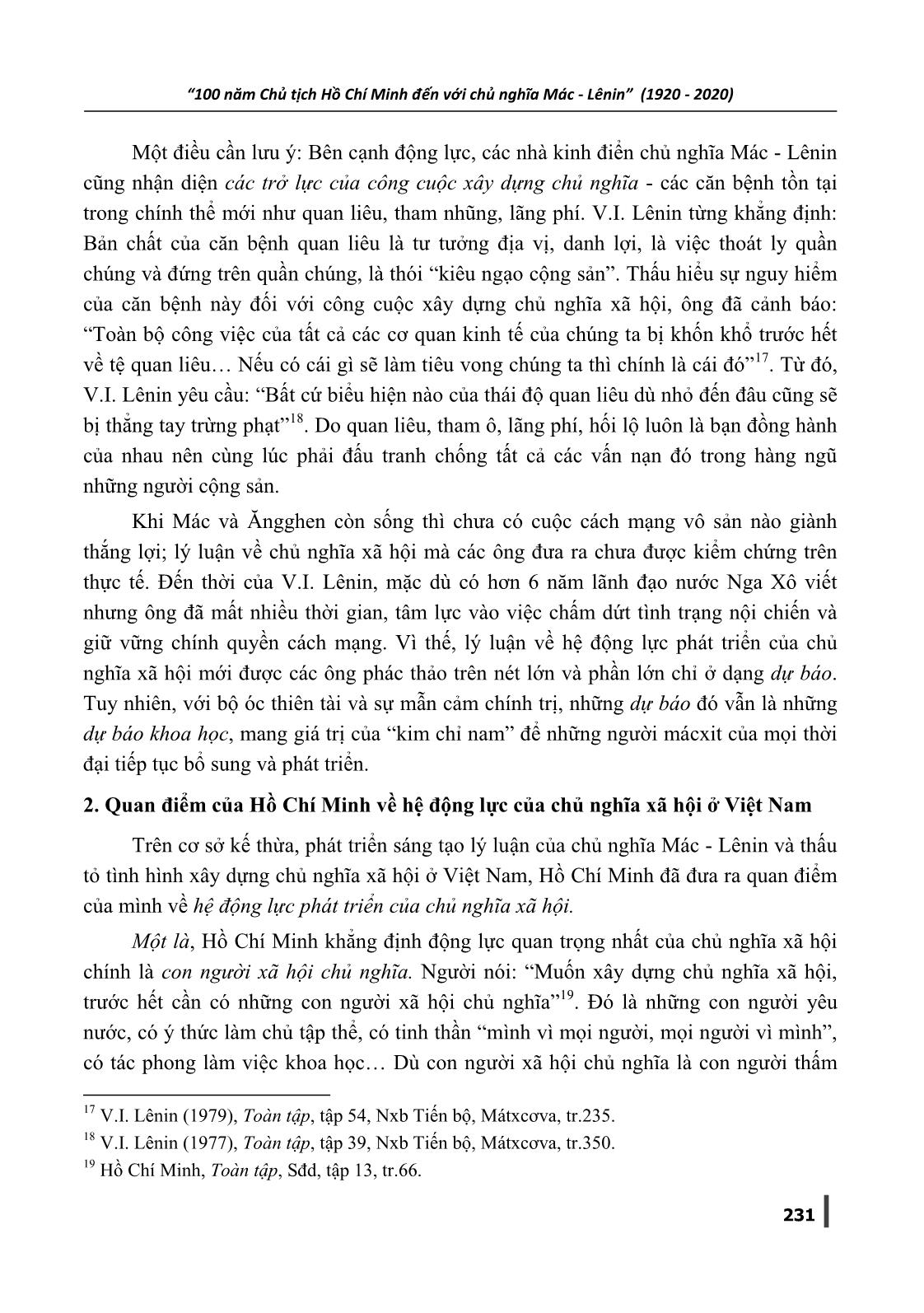 Hệ động lực của Chủ nghĩa xã hội - Từ quan điểm của Chủ nghĩa Mác-Lênin đến Hồ Chí Minh trang 6