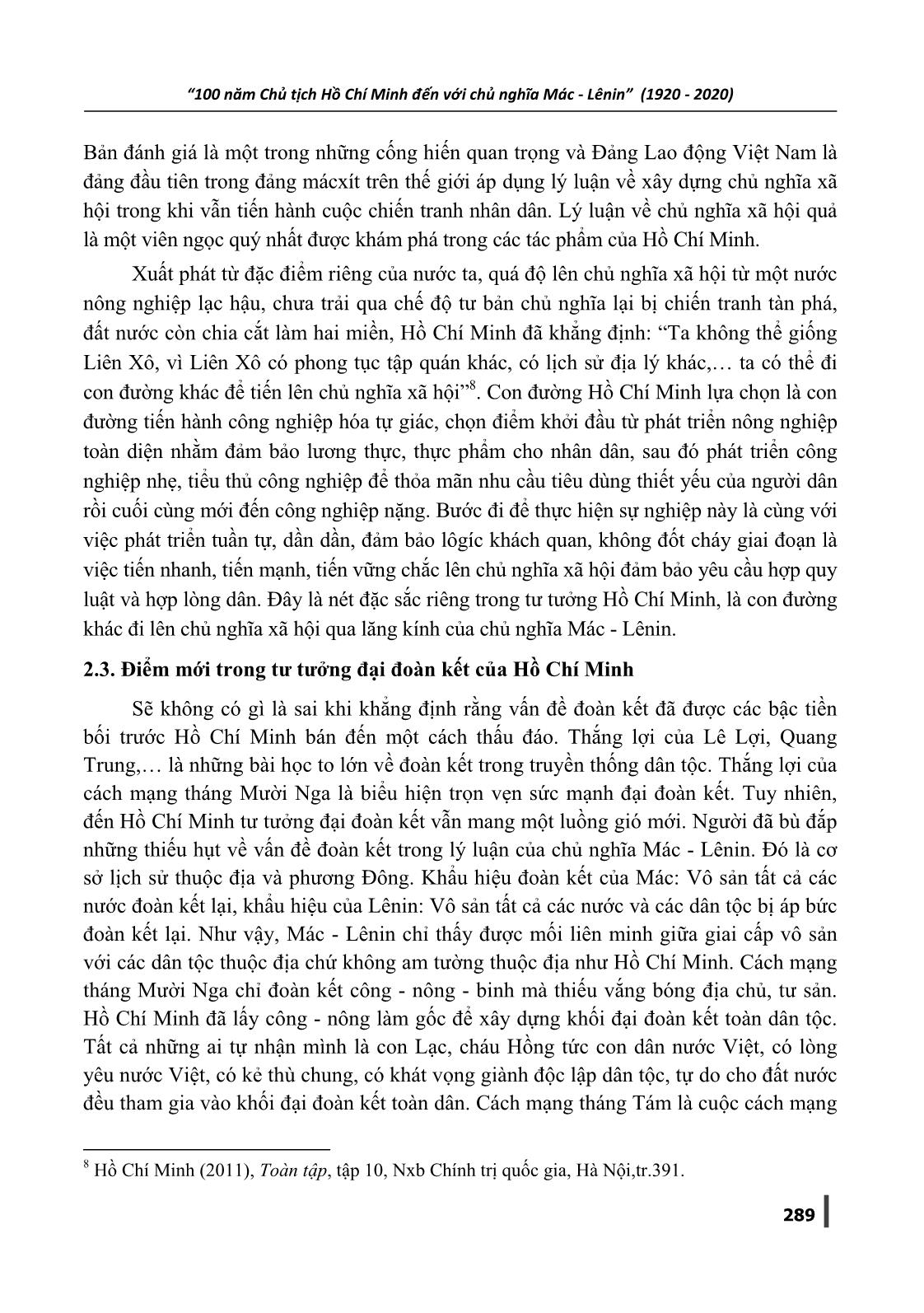 Hồ Chí Ninh - Người vận dụng và phát triển sáng tạo Chủ nghĩa Mác-Lênin vào Việt Nam trang 4