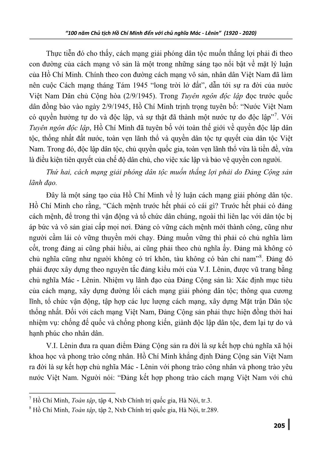 Hồ Chí Minh vận dụng, phát triển sáng tạo chủ nghĩa Mác-Lênin về vần đề dân tộc và cách mạng giải phóng dân tộc vào thực tiễn cách mạng Việt Nam trang 5