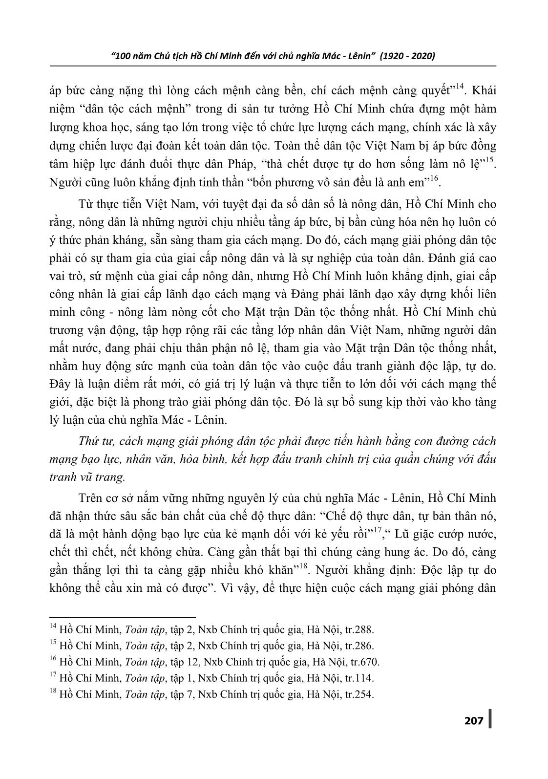 Hồ Chí Minh vận dụng, phát triển sáng tạo chủ nghĩa Mác-Lênin về vần đề dân tộc và cách mạng giải phóng dân tộc vào thực tiễn cách mạng Việt Nam trang 7