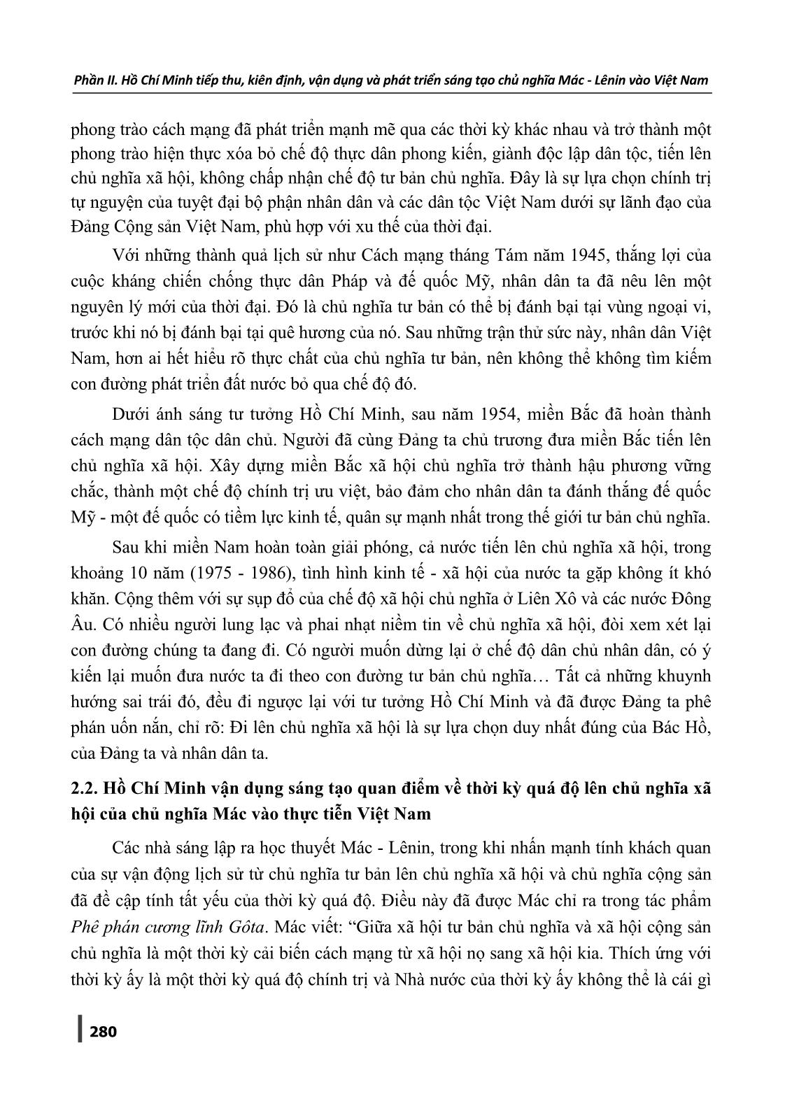 Hồ Chí Minh vận dụng sáng tạo quan điểm Chủ nghĩa Mác-Lênin về con đường đi lên chủ nghĩa xã hội vào điều kiện thực tiễn Việt Nam trang 4