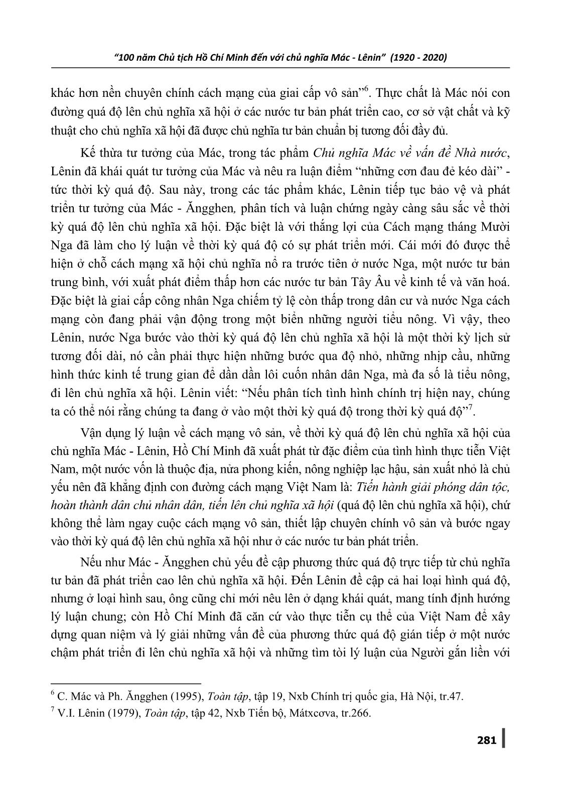 Hồ Chí Minh vận dụng sáng tạo quan điểm Chủ nghĩa Mác-Lênin về con đường đi lên chủ nghĩa xã hội vào điều kiện thực tiễn Việt Nam trang 5