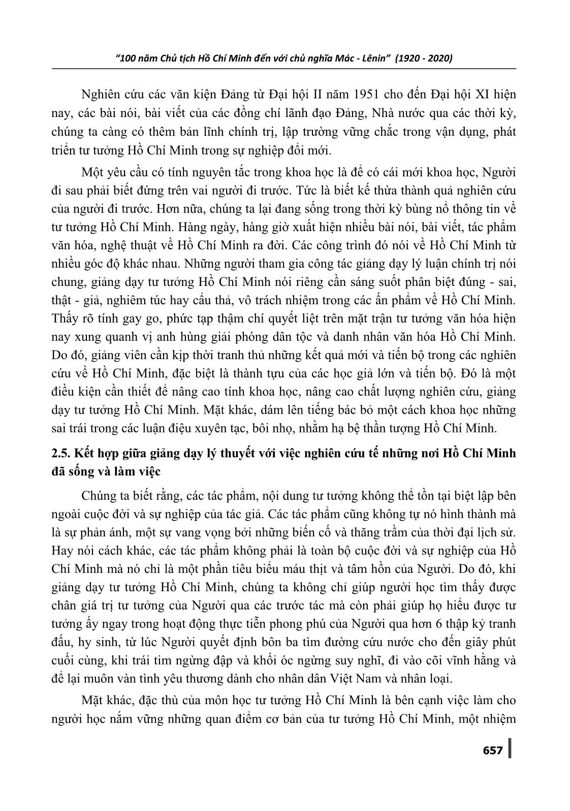 Nâng cao chất lượng giảng dạy môn Tư tưởng Hồ Chí Minh trong các trường đại học ở nước ta hiện nay trang 7