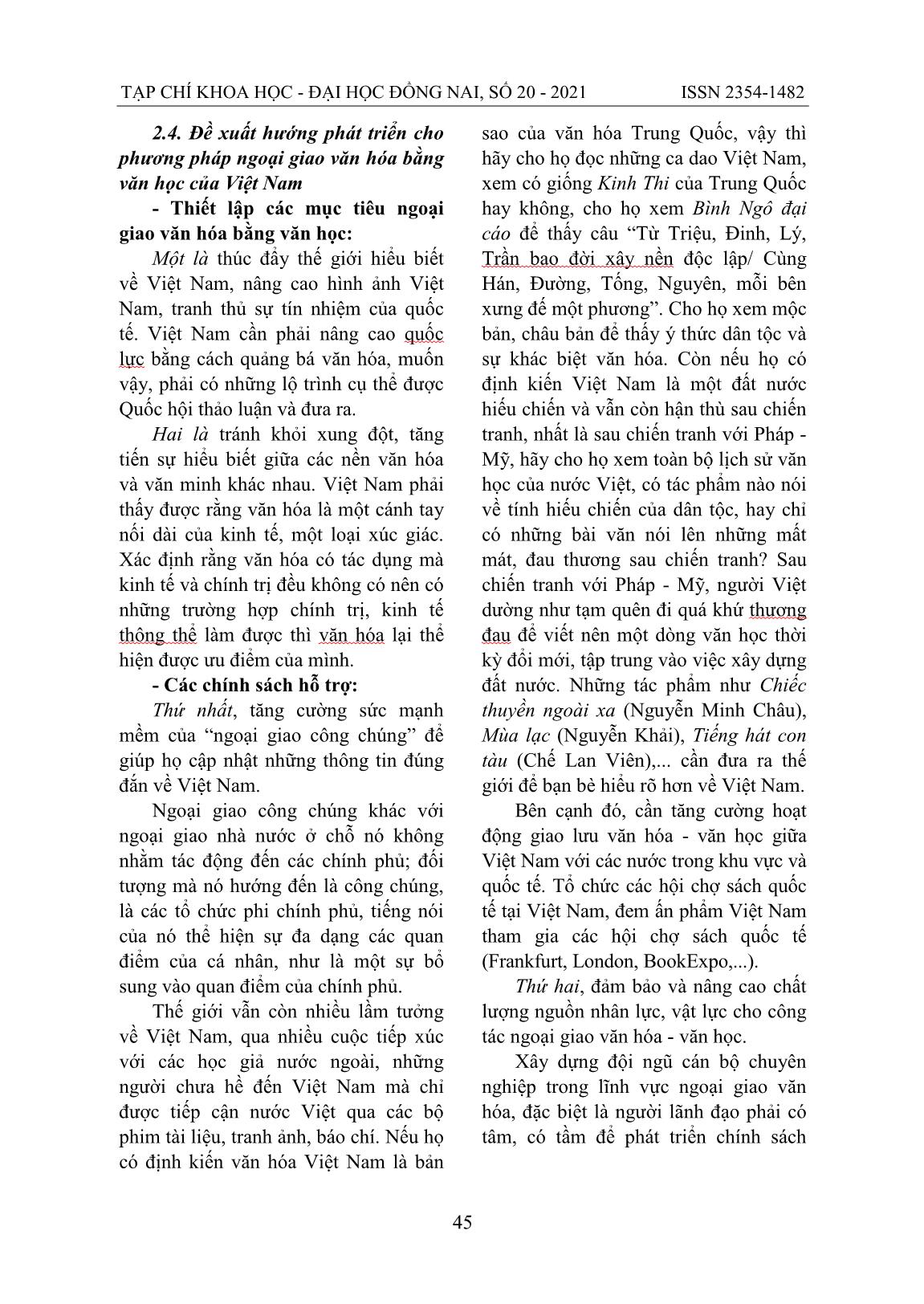Ngoại giao văn hóa bằng văn học - Cơ hội, thách thức và định hướng phát triển cho Việt Nam trang 5