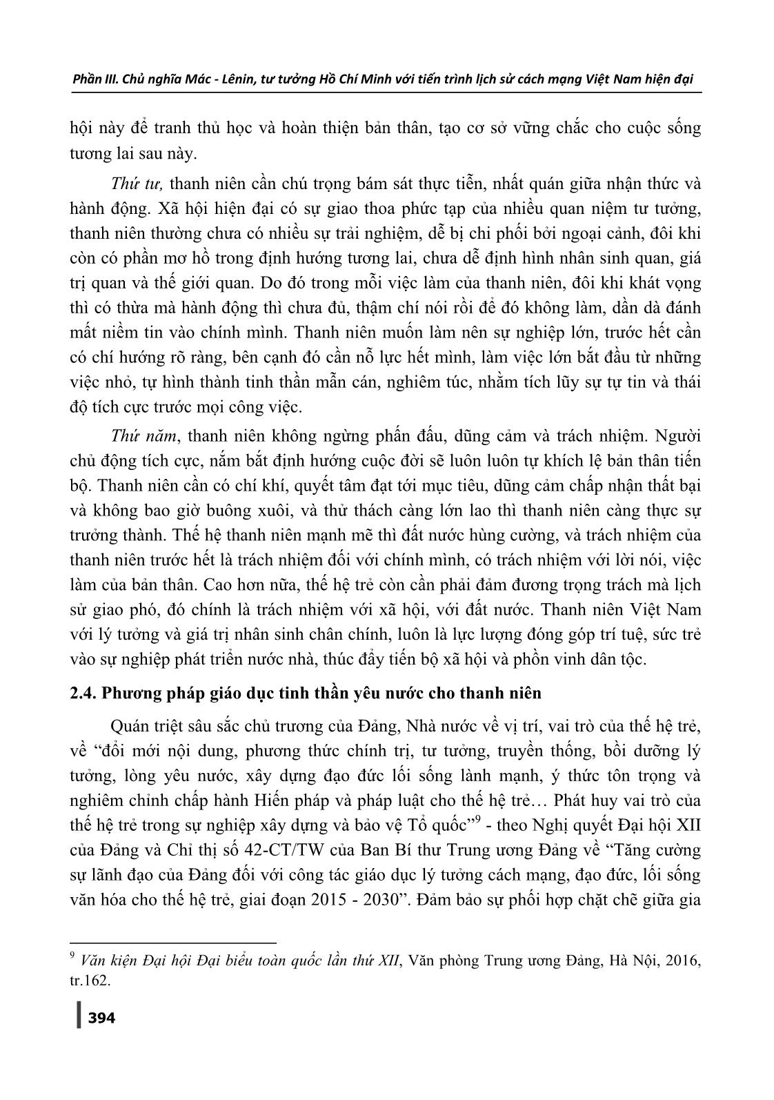 Phát huy tinh thần yêu nước cho thanh niên Việt Nam thông qua nghiên cứu tư tưởng Hồ Chí Minh trang 5