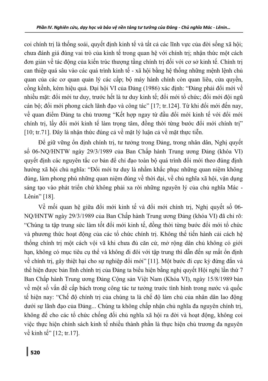 Quan điểm của Chủ nghĩa Mác-Lênin về mối quan hệ giữa kinh tế và chính trị và sự vận dụng của Đảng Cộng sản Việt Nam trong thời kỳ đổi mới đất nước trang 7