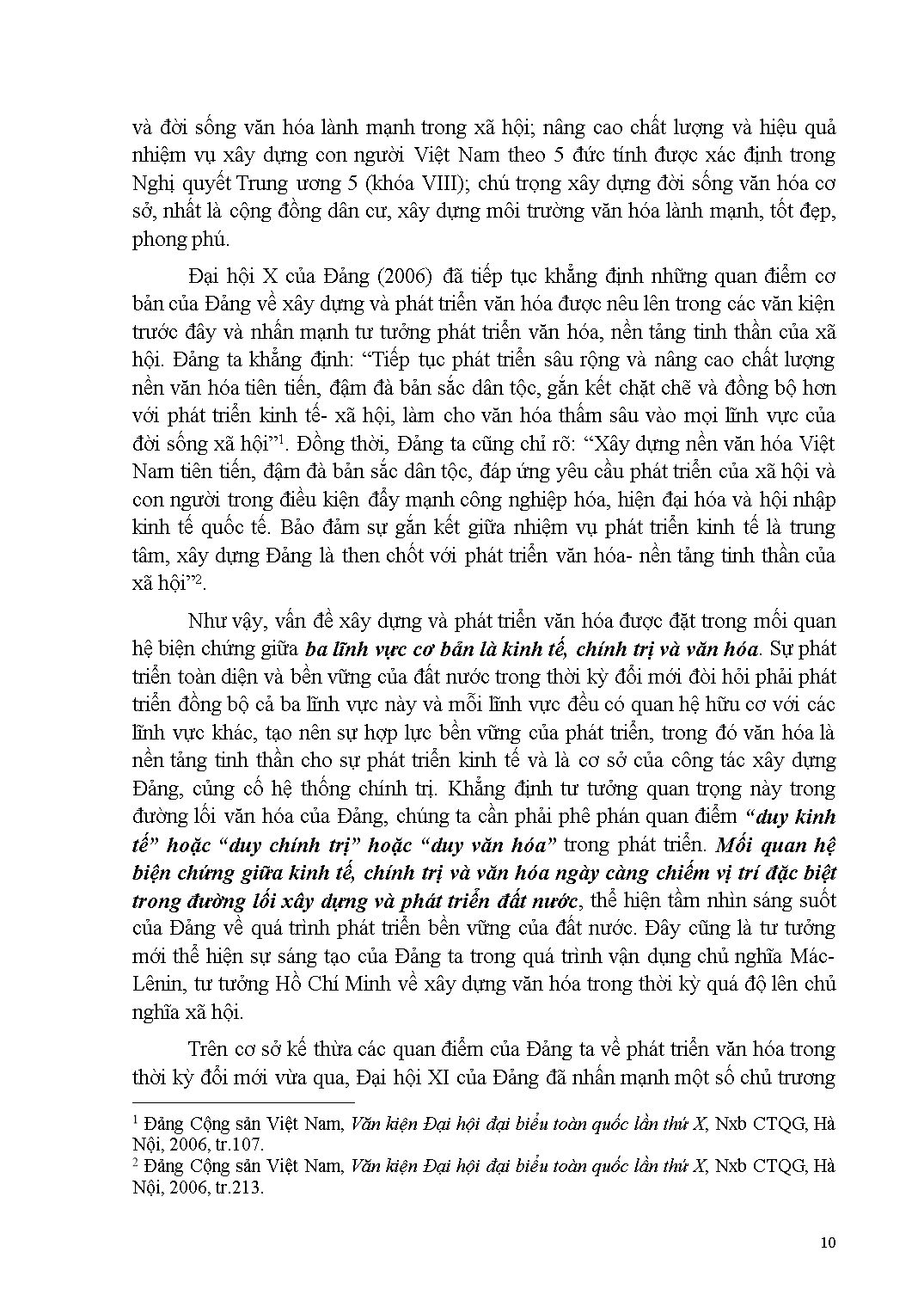 Quan điểm của Đảng, nhà nước về phát triển văn hoá, xây dựng con người trong giai đoạn mới trang 10