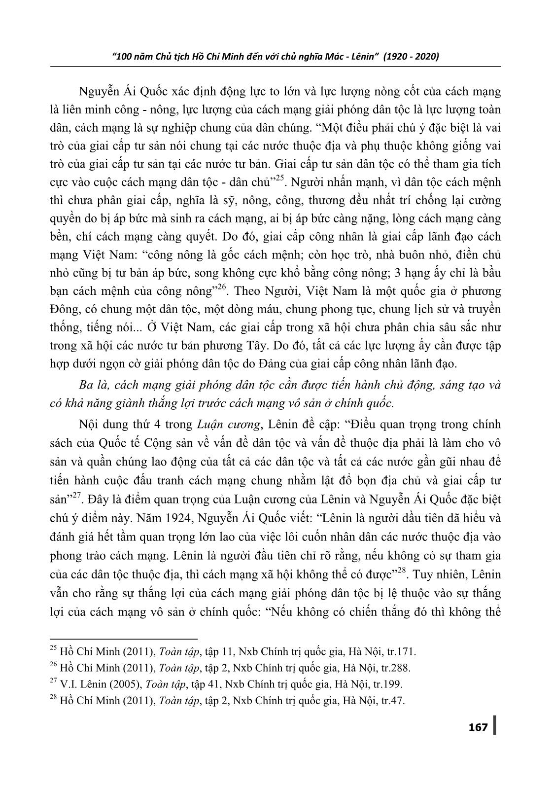 Sơ thảo lần thứ nhất luận cương về vấn đề dân tộc và thuộc địa của V.I. Lênin và sự vận dụng sáng tạo của Hồ Chí Minh vào xây dựng đường lối cách mạng Việt Nam trang 8