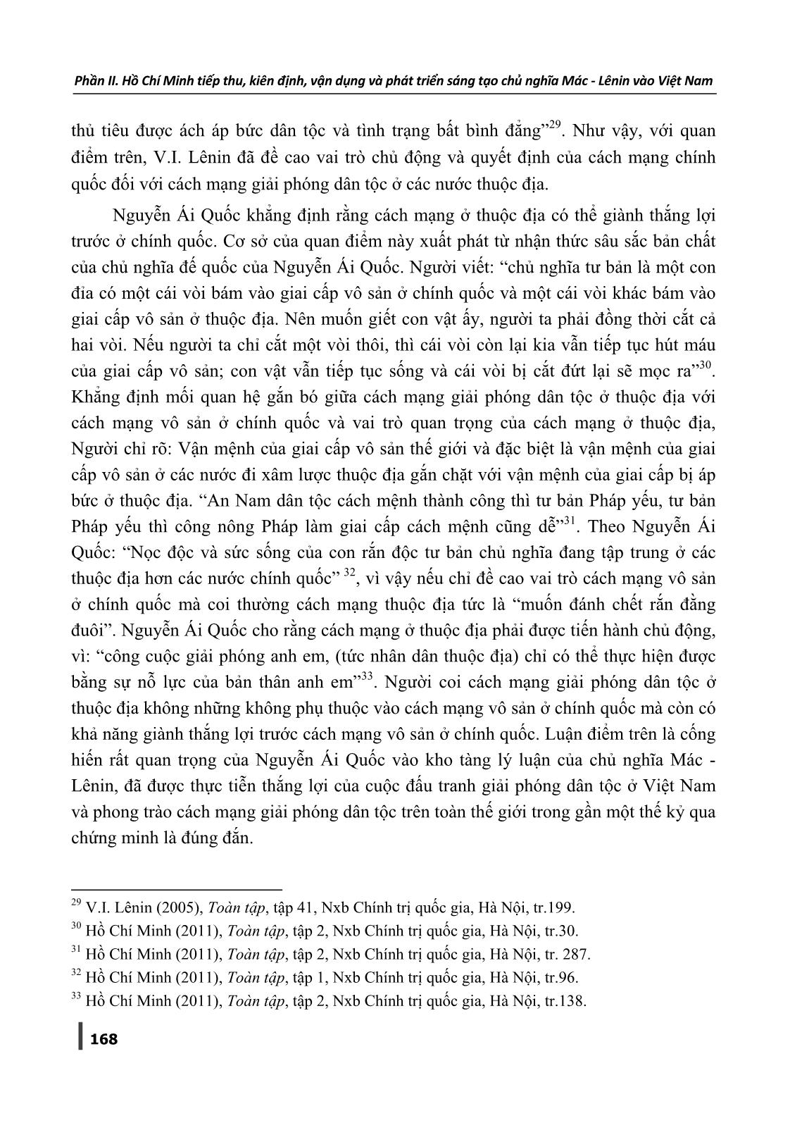 Sơ thảo lần thứ nhất luận cương về vấn đề dân tộc và thuộc địa của V.I. Lênin và sự vận dụng sáng tạo của Hồ Chí Minh vào xây dựng đường lối cách mạng Việt Nam trang 9