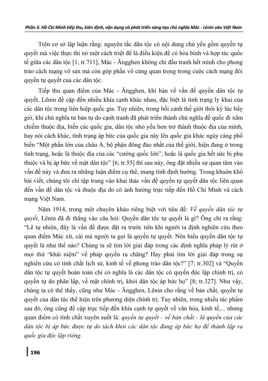 Sự tiếp nối từ chủ nghĩa Mác-Lênin đến tư tưởng Hồ Chí Minh trong vấn đề quyền dân tộc tự quyết trang 3