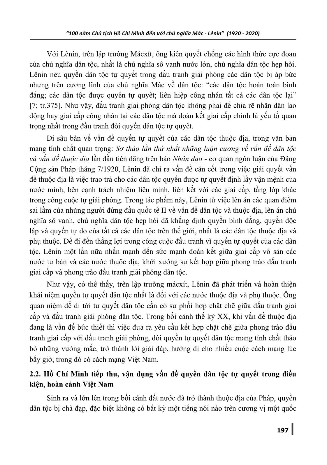 Sự tiếp nối từ chủ nghĩa Mác-Lênin đến tư tưởng Hồ Chí Minh trong vấn đề quyền dân tộc tự quyết trang 4