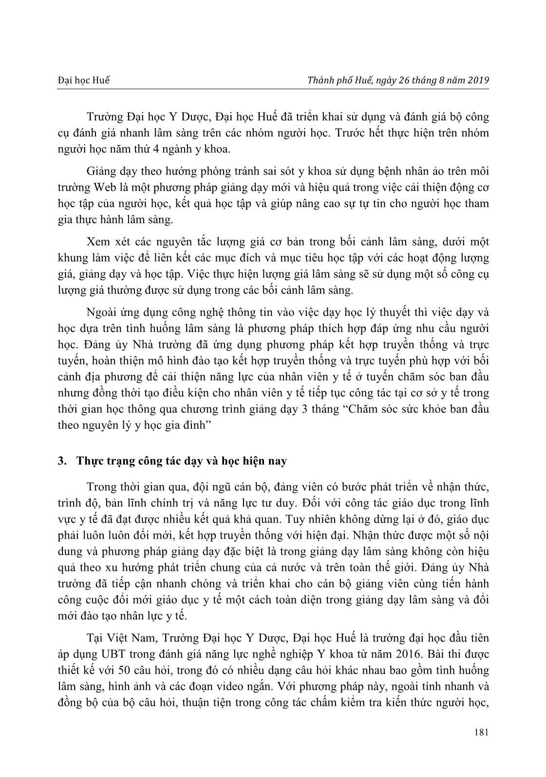 Thực hiện lời dạy của chủ tịch Hồ Chí Minh, tích cực nâng cao chất lượng đào tạo, phối hợp học với hành trong ngành Y dược trang 3