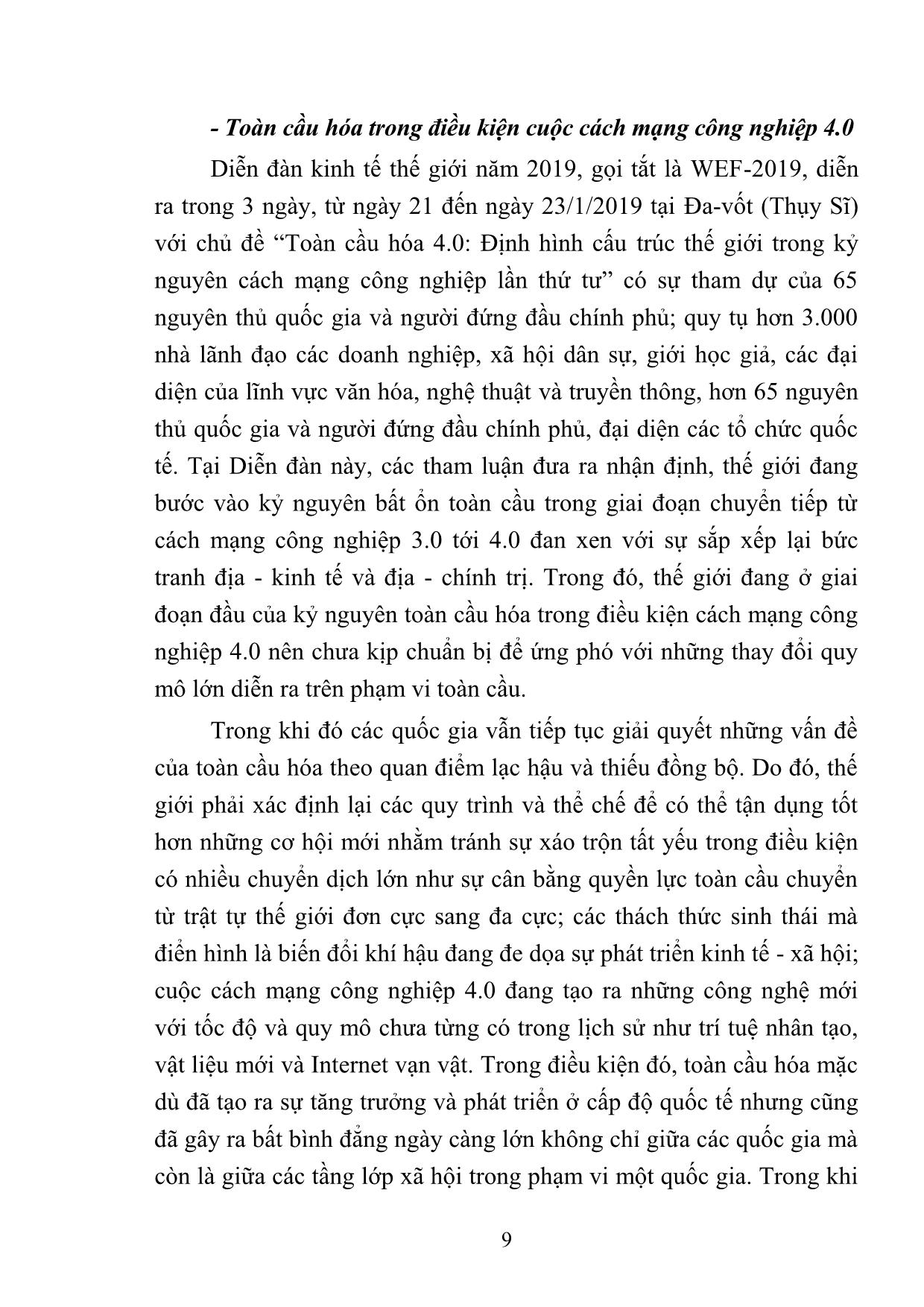 Tình hình Chính trị & An ninh và kinh tế thế giới những tháng đầu năm 2019 trang 9