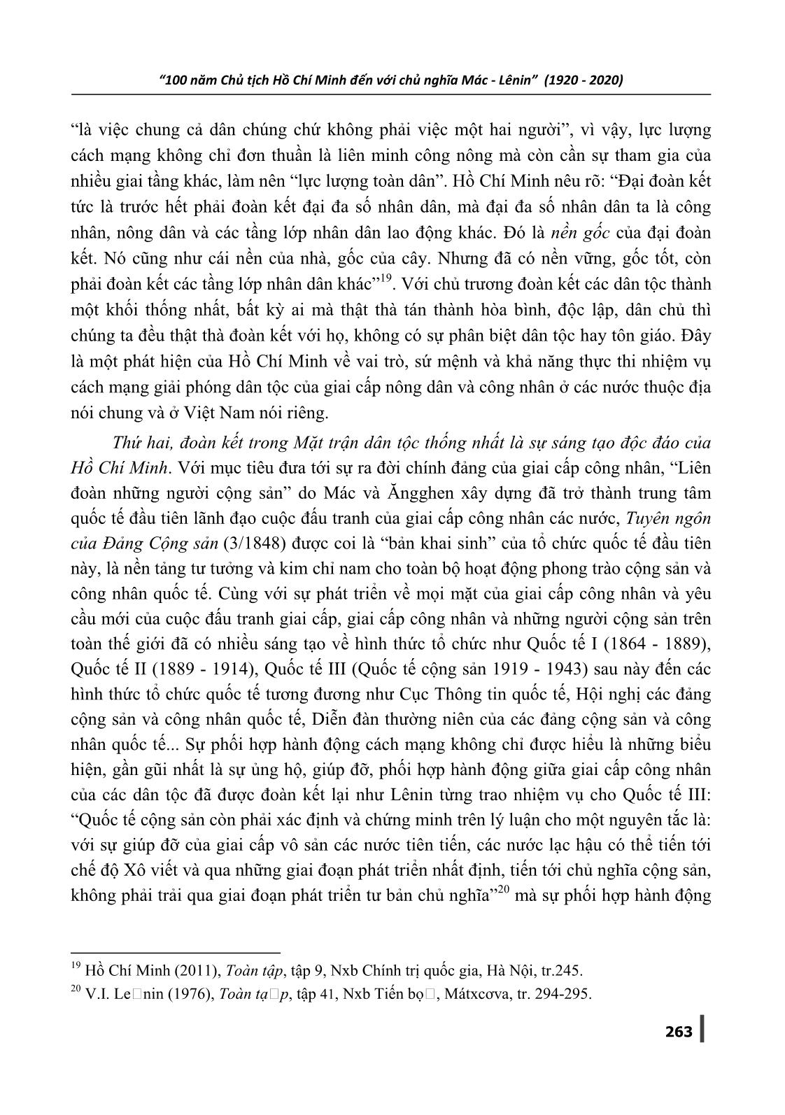 Tư tưởng đoàn kết Hồ Chí Minh - Dưới góc độ kế thừa và phát triển sáng tạo lý luận của Chủ nghĩa Mác-Lênin về đoàn kết vào Việt Nam trang 8