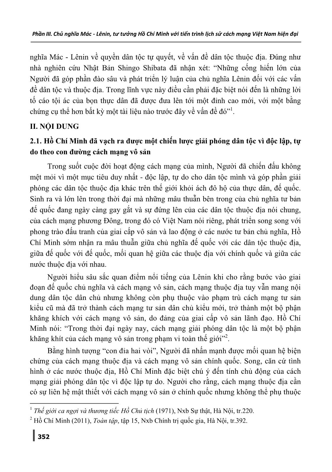 Tư tưởng Hồ Chí Minh góp phần bổ sung và làm phong phú thêm kho tàng lý luận của Chủ nghĩa Mác-Lênin về quyền độc lập, tự do của dân tộc trang 2