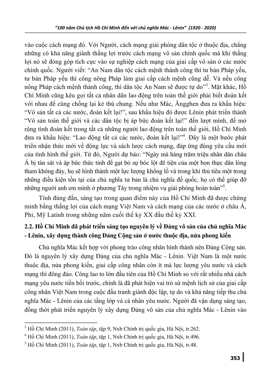 Tư tưởng Hồ Chí Minh góp phần bổ sung và làm phong phú thêm kho tàng lý luận của Chủ nghĩa Mác-Lênin về quyền độc lập, tự do của dân tộc trang 3