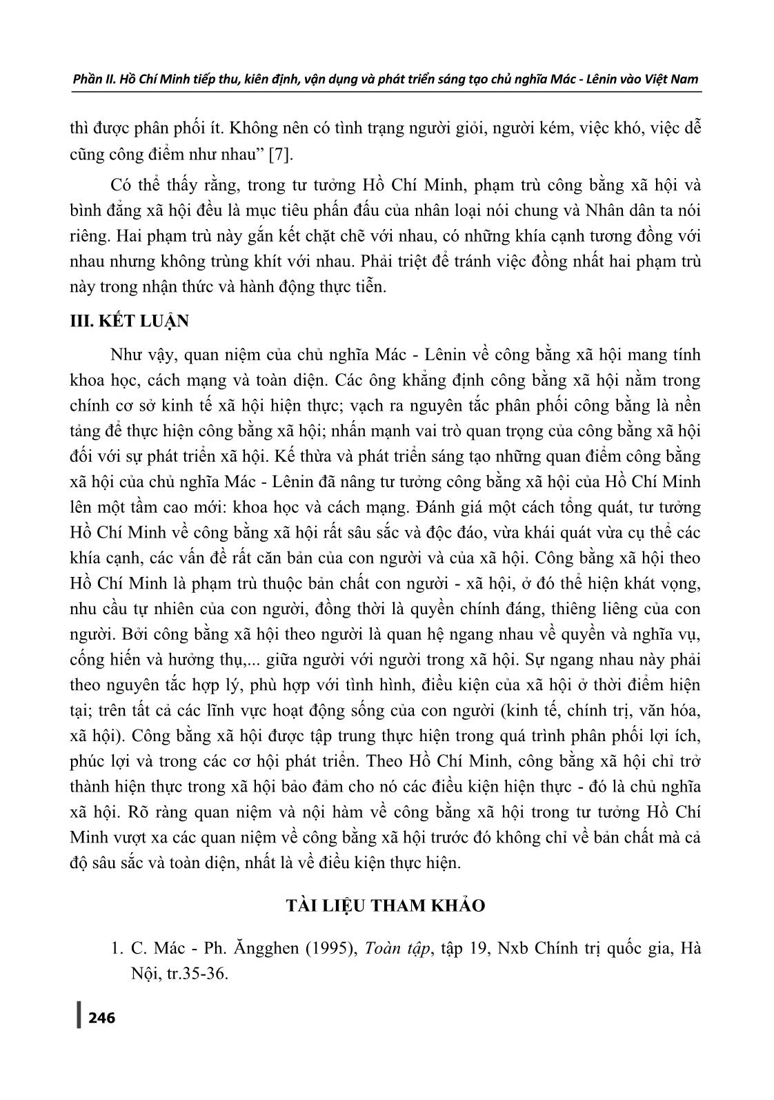 Tư tưởng Hồ Chí Minh về công bằng xã hội - Sự vận dụng và phát triển sáng tạo chủ nghĩa Mác-Lênin vào Việt Nam trang 10