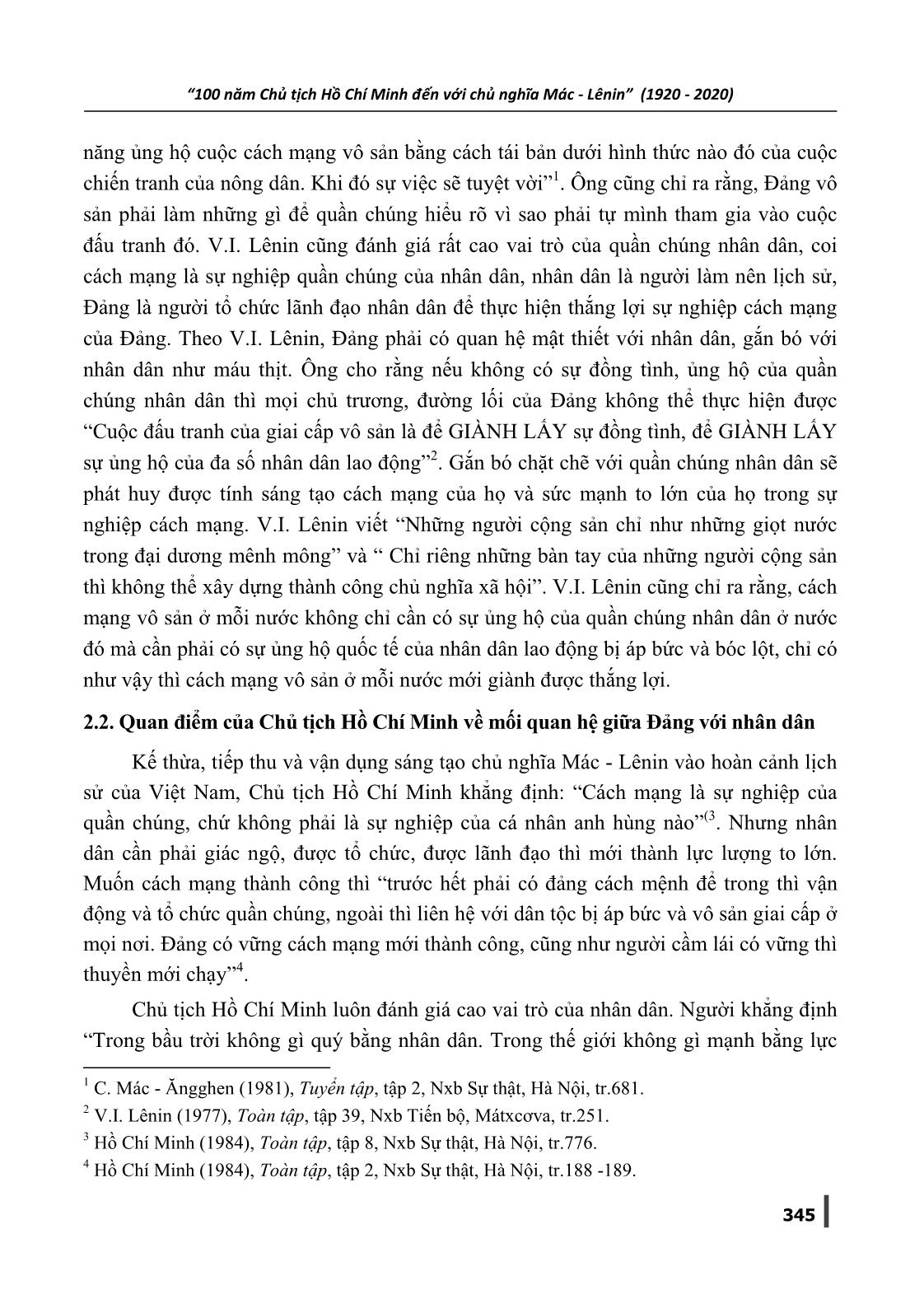 Tư tưởng Hồ Chí Minh về mối quan hệ giữa Đảng với nhân dân - Giá trị lý luận và thực tiễn trang 2