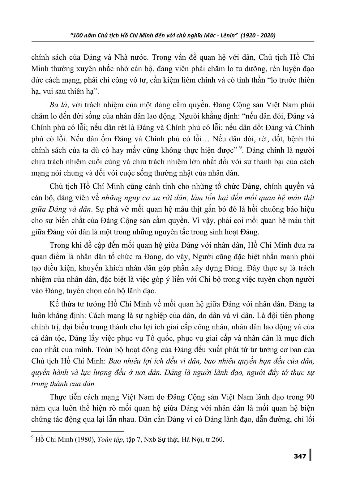 Tư tưởng Hồ Chí Minh về mối quan hệ giữa Đảng với nhân dân - Giá trị lý luận và thực tiễn trang 4