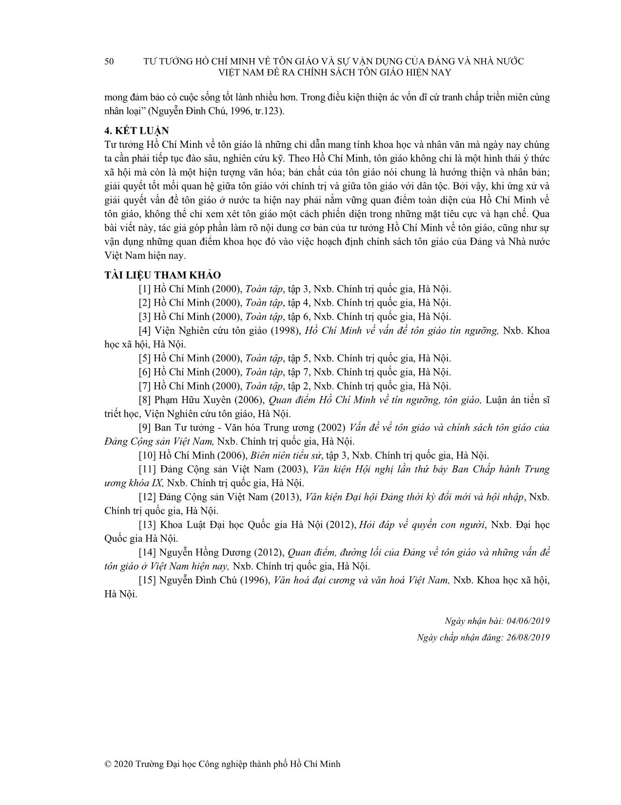Tư tưởng Hồ Chí Minh về tôn giáo và sự vận dụng của Đảng và nhà nước Việt Nam đề ra chính sách tôn giáo hiện nay trang 10
