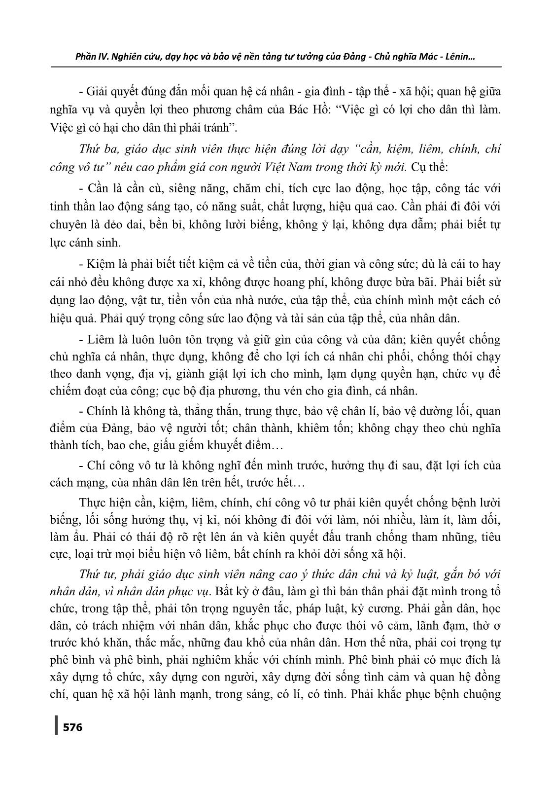 Vận dụng giá trị tư tưởng đạo đức cách mạng Hồ Chí Minh trong giáo dục sinh viên ở các trường đại học, cao đẳng hiện nay trang 8