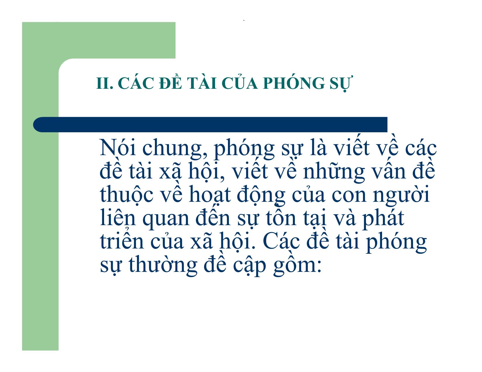 Bài giảng Cách viết bài phóng sự trang 5