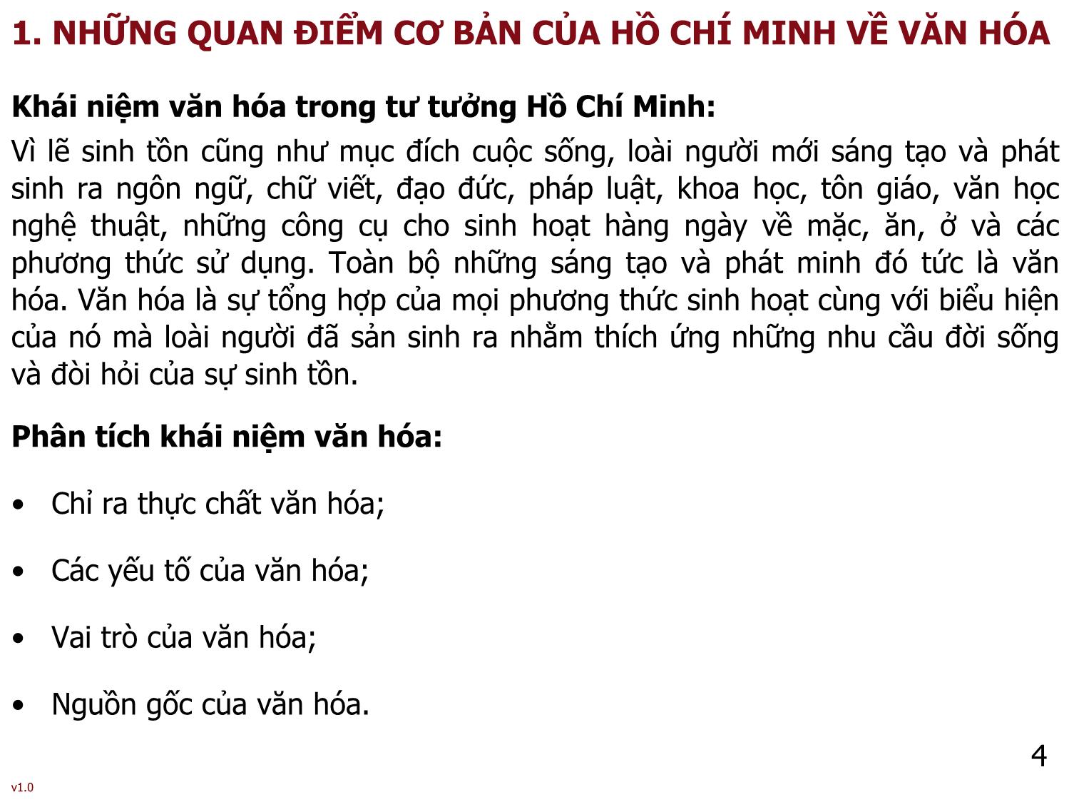 Bài giảng Tư tưởng Hồ Chí Minh - Bài 7: Tư tưởng Hồ Chí Minh về văn hóa, đạo đức và xây dựng con người mới - Phạm Ngọc Anh trang 4