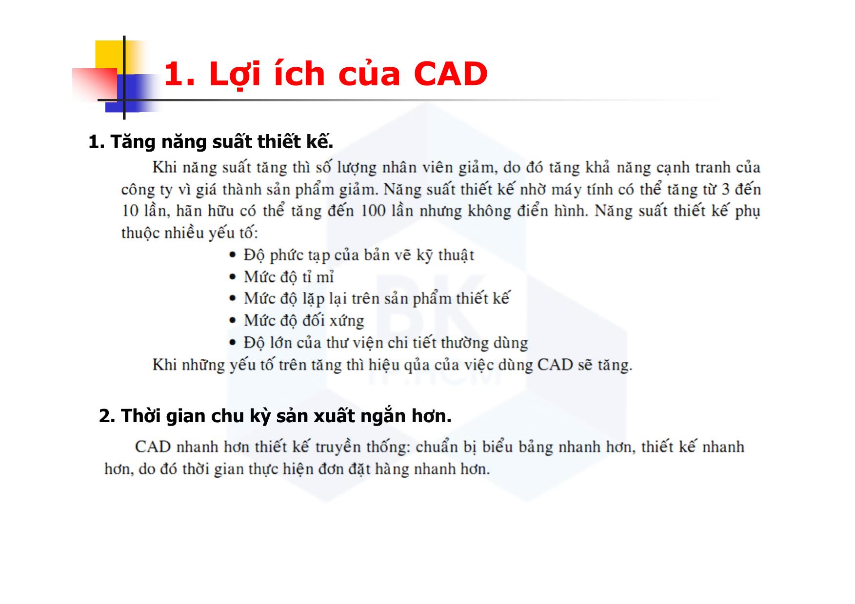 Bài giảng CAD ứng dụng trong thiết kế ô tô - Chương 2: Vai trò của CAD - Nguyễn Lê Duy Khải trang 3