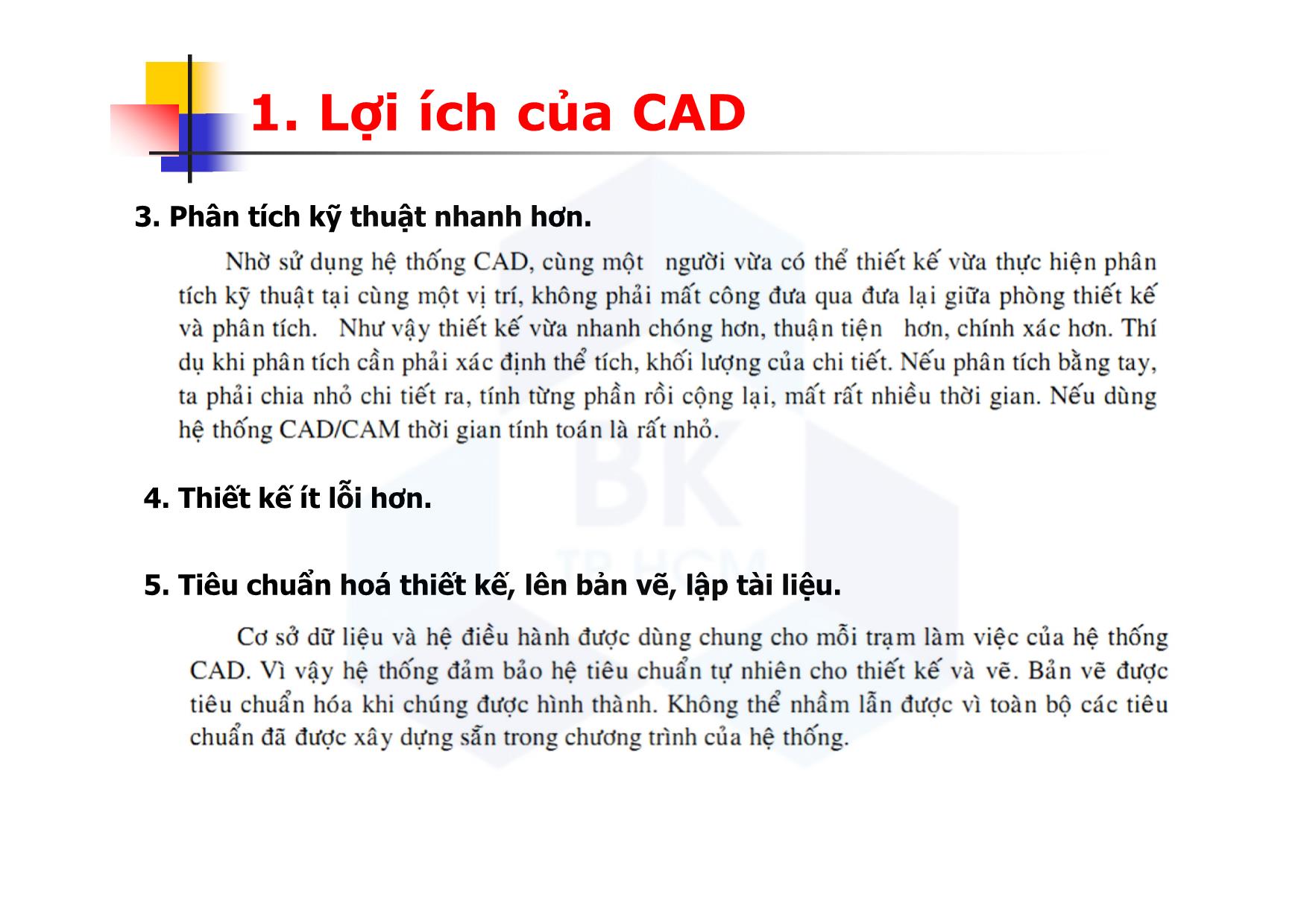 Bài giảng CAD ứng dụng trong thiết kế ô tô - Chương 2: Vai trò của CAD - Nguyễn Lê Duy Khải trang 4