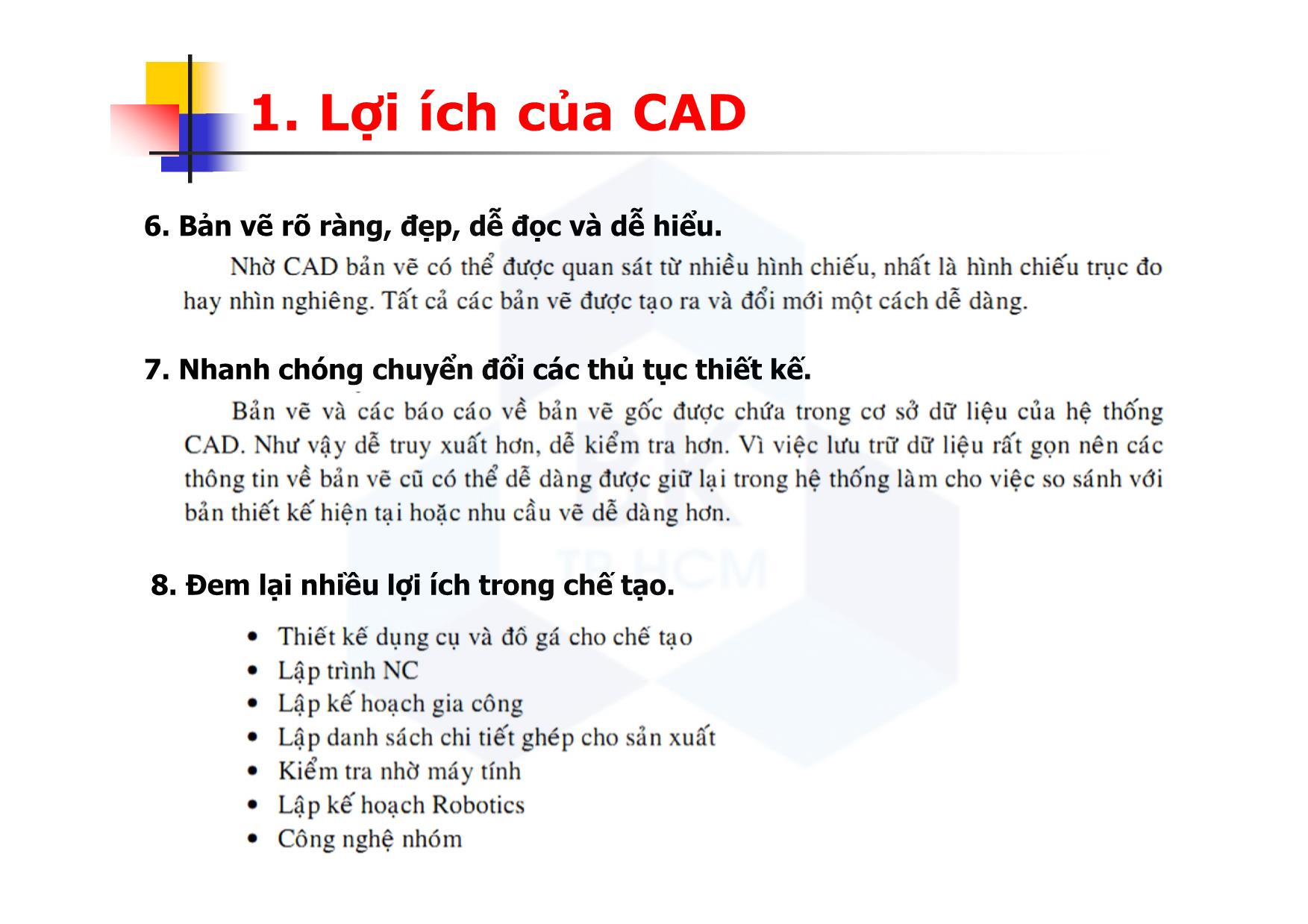 Bài giảng CAD ứng dụng trong thiết kế ô tô - Chương 2: Vai trò của CAD - Nguyễn Lê Duy Khải trang 5