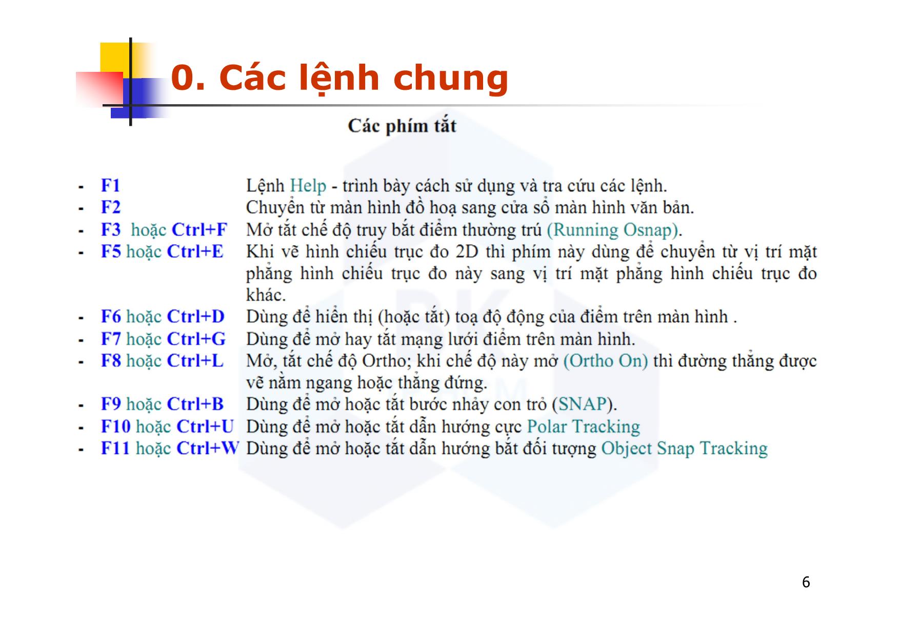 Bài giảng CAD ứng dụng trong thiết kế ô tô - Chương 3: Các lệnh vẽ cơ bản - Nguyễn Lê Duy Khải trang 6